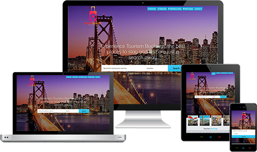 Tourism Bookings displayed beautifully on multiple devices